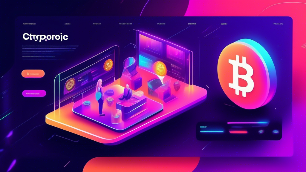 Create an image of a futuristic digital marketplace with sleek, holographic displays showcasing various cryptocurrencies like Bitcoin, Ethereum, and Litecoin. Features include a user-friendly interface, with an emphasis on security and ease of use. The setting should be modern and high-tech, with vibrant colors and a clean design, capturing the excitement and accessibility of buying cryptocurrency online. Include elements like charts, currency symbols, and a confident user interacting seamlessly with the interface.