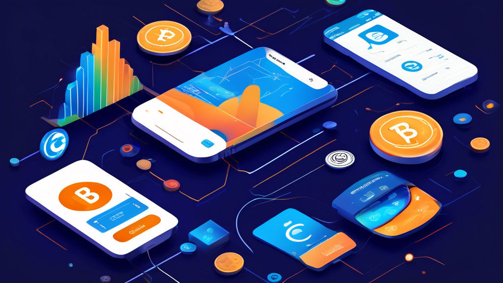 Create an image of a sleek, modern guidebook titled 'Understanding Coinbase: A Guide to Cryptocurrency' surrounded by various cryptocurrency symbols, a digital wallet, and a smartphone displaying Coinbase's interface. Incorporate a mix of tech-inspired elements and financial graphics to give it a comprehensive and informative look.